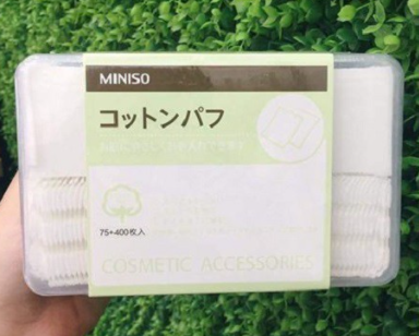 Bông Tẩy Trang Miniso Cotton Pads 475 miếng (Hộp xanh)