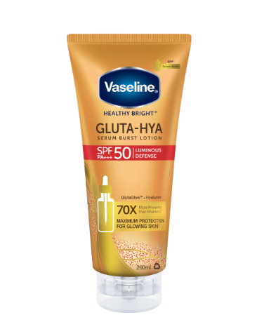 Dưỡng Thể Chống Nắng Vaseline Gluta-Hya Serum Burst Lotion 70x SPF50 PA+++ 50ml