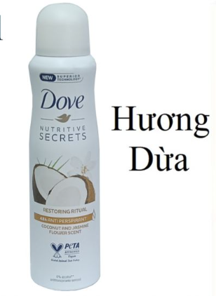 Xịt Khử Mùi Dove Nutritive Secrets150ml