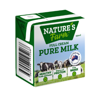 Lốc Sữa Tươi Nature's Farm Pure Milk Úc 150ml*6 (xanh)