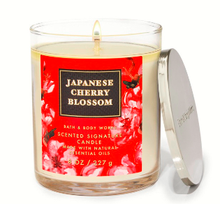 Nến Thơm Bath & Body Works Japanese Cherry Blossom (1 Bấc) 227g
