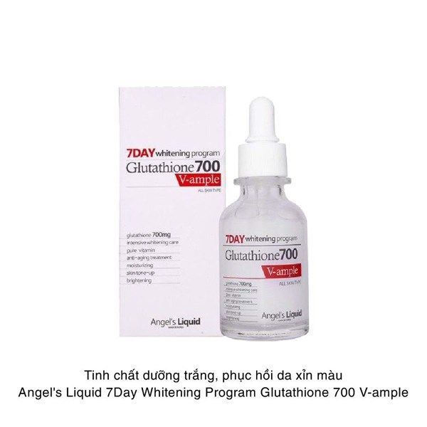 Tinh chất dưỡng trắng 7Day Whitening Program Glutathione 700 V-ample 30ml