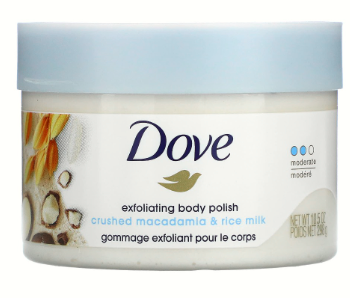 Tẩy Da Chết Dove Macadamia & Rice Milk - Mỹ 298g