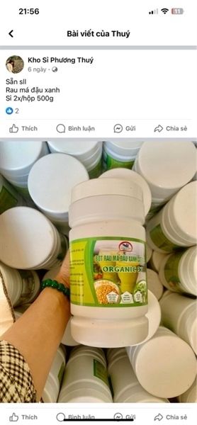 Bột Rau má đậu xanh cốt dừa 20 gói 60g
