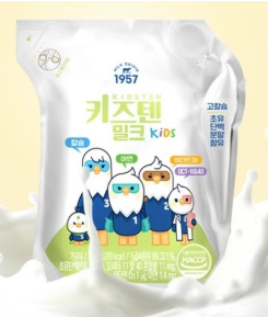Thùng Sữa Kidsten (Trắng) 18 Túi 110ml