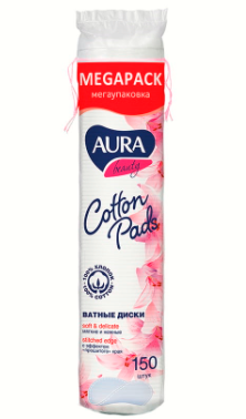 Bông Tẩy Trang Aura Pure Cotton 150 Miếng