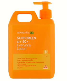 Kem chống nắng body Woolworths Suncreen SPF50+ 1 Lít