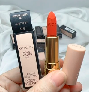 Son Gucci Matte Lipstick 505 Janet Rust mini fullbox 1g