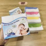  Khăn sữa cho bé, khăn sữa gạt nhật 4 lớp mềm mại cho bé sơ sinh ( Set 10 khăn ) 