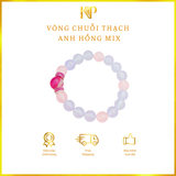 Vòng Chuỗi Thạch Anh Hồng Mix Tím