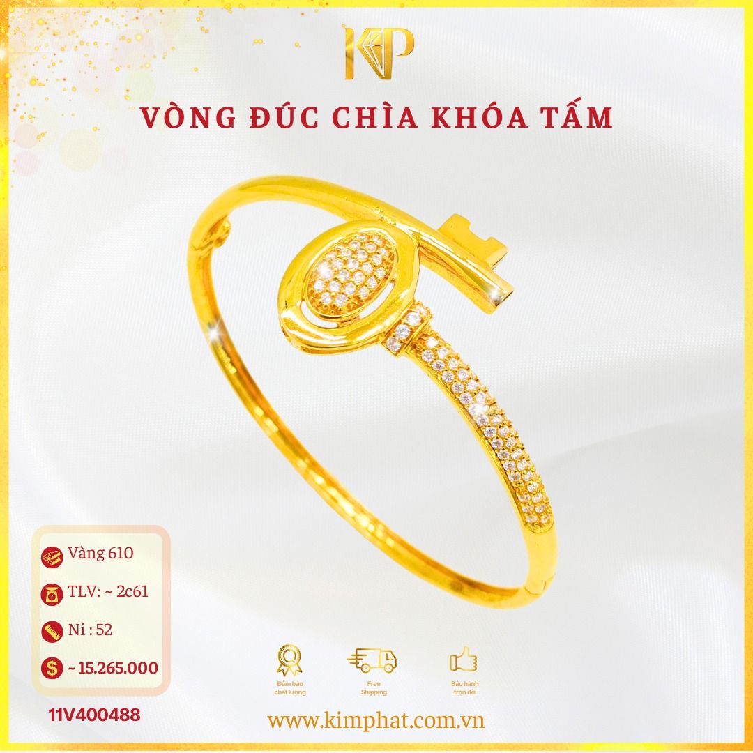 Vòng Chìa Khóa Tấm Vàng 610 KIM PHÁT