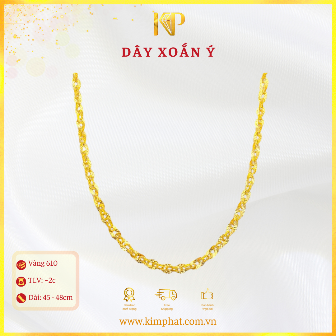 Dây Xoắn Ý Vàng 610 KIM PHÁT