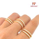 Nhẫn Full Tấm Hột Đá Trắng Vàng 610 KIM PHÁT
