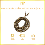 Vòng Chuỗi Trầm Hương 108 hột 4li