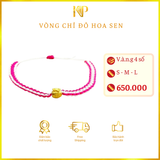 Vòng Chỉ Hồng Trắng Túi Tiền 9999