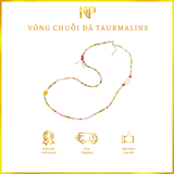 Vòng Chuỗi Đá Tourmaline Tinh Thể Ngũ Sắc Mix Charm