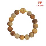 Vòng Trầm Hương Phú Quốc Đeo Tay Hột 10li Mix Charm Bi Vàng 610 KIM PHÁT