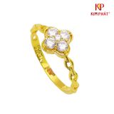 Nhẫn 4 Lá Tấm/Kim Cương Tấm Vàng 610 KIM PHÁT