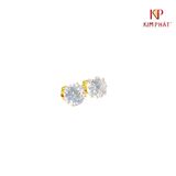 Bông Tai Đẩy 1 Hột Vàng 610 KIM PHÁT