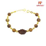 Lắc Trầm Hương Hoa Sen Bi Vàng 610 KIM PHÁT