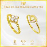 Nhẫn 4 Lá Tấm/Kim Cương Tấm Vàng 610 KIM PHÁT