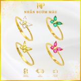Nhẫn Bướm Đá Màu Vàng 610 KIM PHÁT