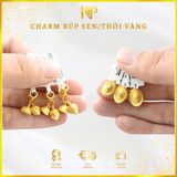 Hạt Charm Búp Sen - Thỏi Vàng 24K KIM PHÁT