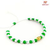 Vòng Chỉ Xanh Trắng Thỏi Vàng 9999