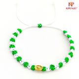Vòng Chỉ Xanh Trắng Thỏi Vàng 9999