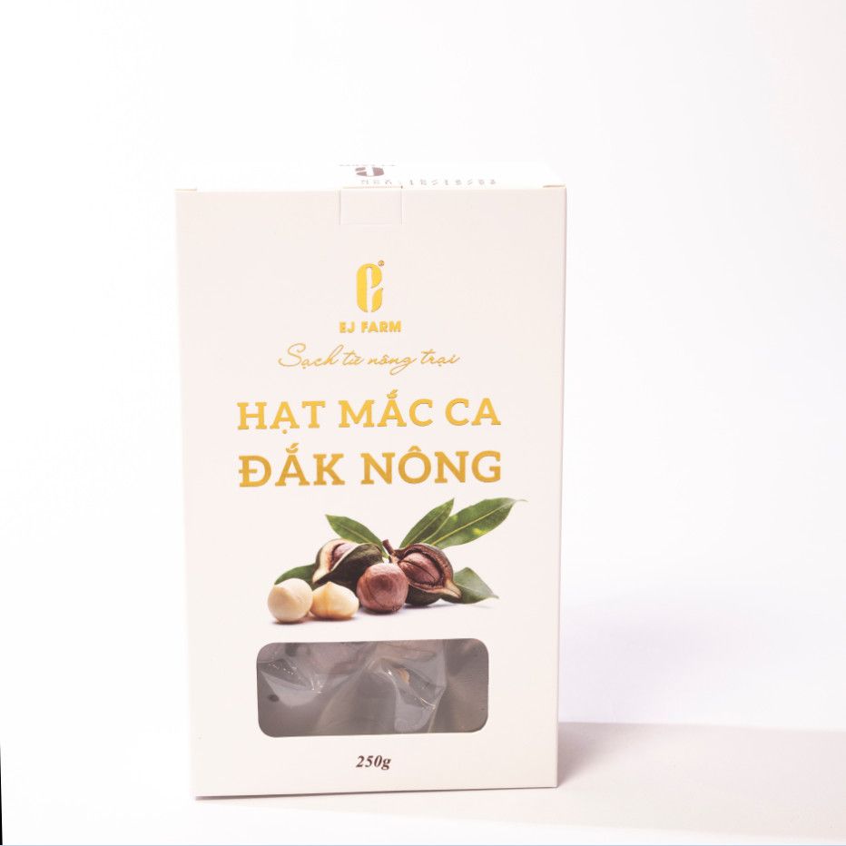Hạt macca Đắk Nông EJ FARM 250g (hộp trắng)