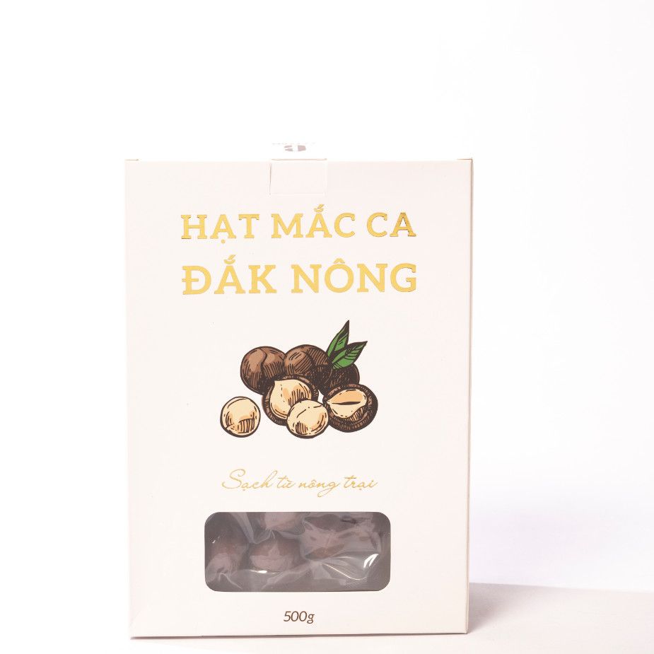 Hạt macca Đắk Nông EJ FARM 500g (hộp trắng)