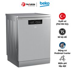 Máy rửa bát BEKO BDFN36530XC 15 bộ tự động hé cửa