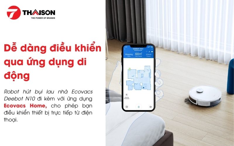 Robot hút bụi lau nhà Ecovacs Deebot N10