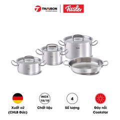 Bộ nồi Fissler 4 món OPC2 nắp inox