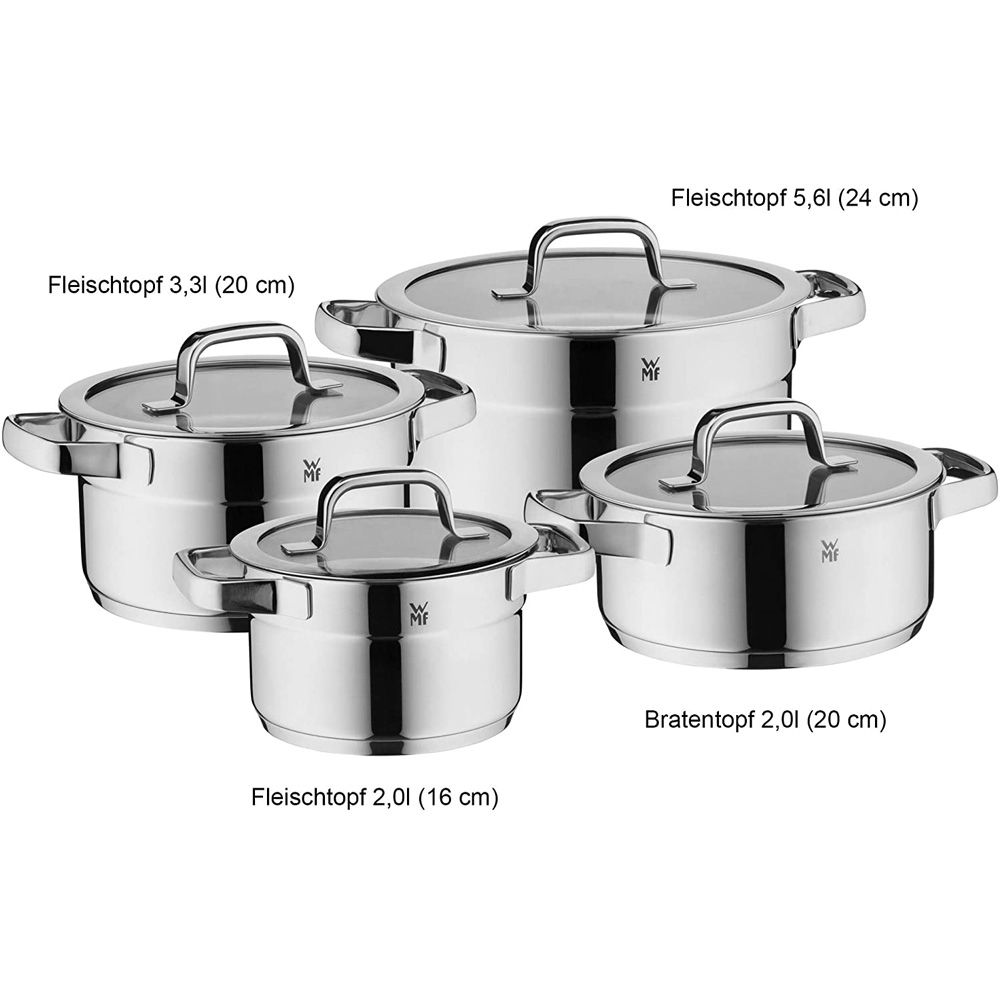 Bộ nồi từ 4 món WMF Compact Cuisine 4PC (không chồng)