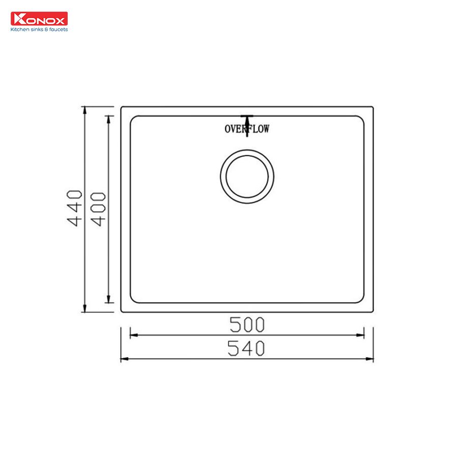 Chậu rửa bát Konox Workstation-Undermount Sink KN5444SU Dekor