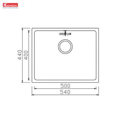 Chậu rửa bát Konox Workstation-Undermount Sink KN5444SU Dekor