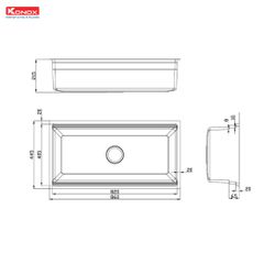 Chậu rửa bát Konox Workstation-Undermount Sink KN8644SU Dekor