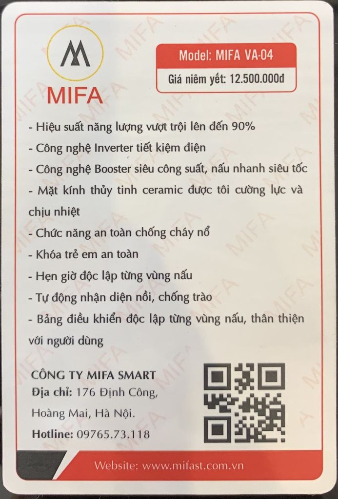 Bếp từ đôi MIFA VA04