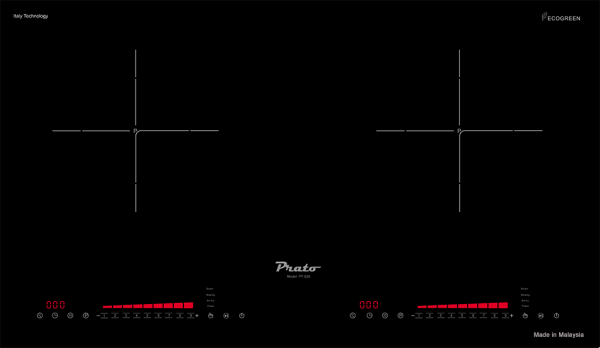 Bếp từ Prato PT-028 2 vùng nấu vát cạnh