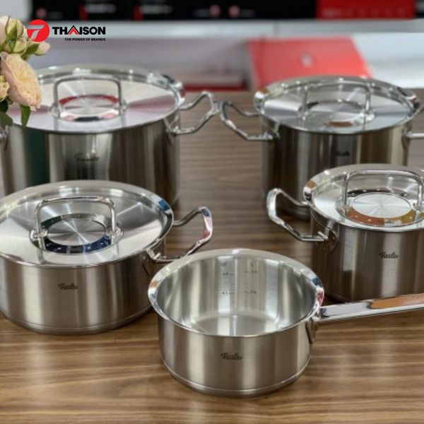 Bộ nồi Fissler Profi Original 4 nồi 1 quánh quai tròn dẹp 8