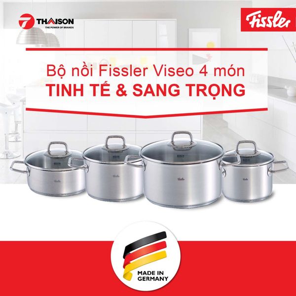 Bộ nồi Fissler Viseo 4 món Made in Germany đáy nồi 2