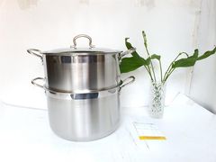 Bộ nồi xửng hấp inox 430 Fivestar nắp kính 32cm 02 pcs