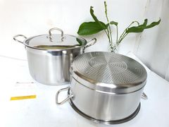 Bộ nồi xửng hấp inox 430 Fivestar nắp kính 32cm 02 pcs