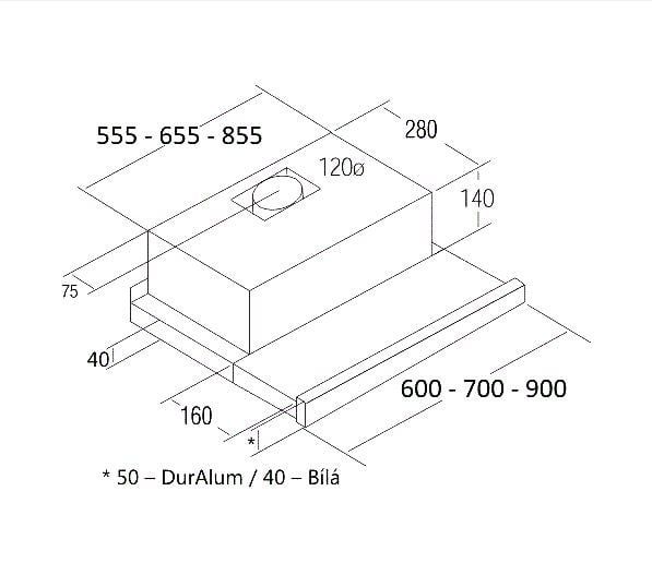 Máy hút mùi Cata TF-2003-600/700/900 DURALUM