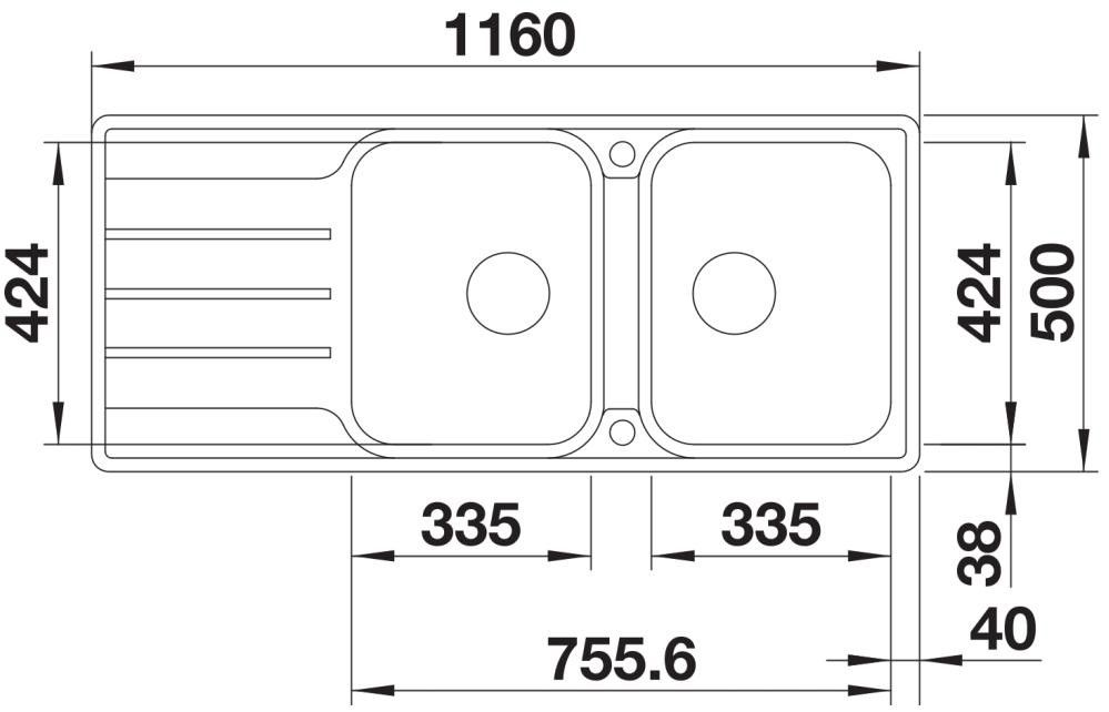 Chậu rửa bát BLANCO LEMIS 8 S-IF Chrome