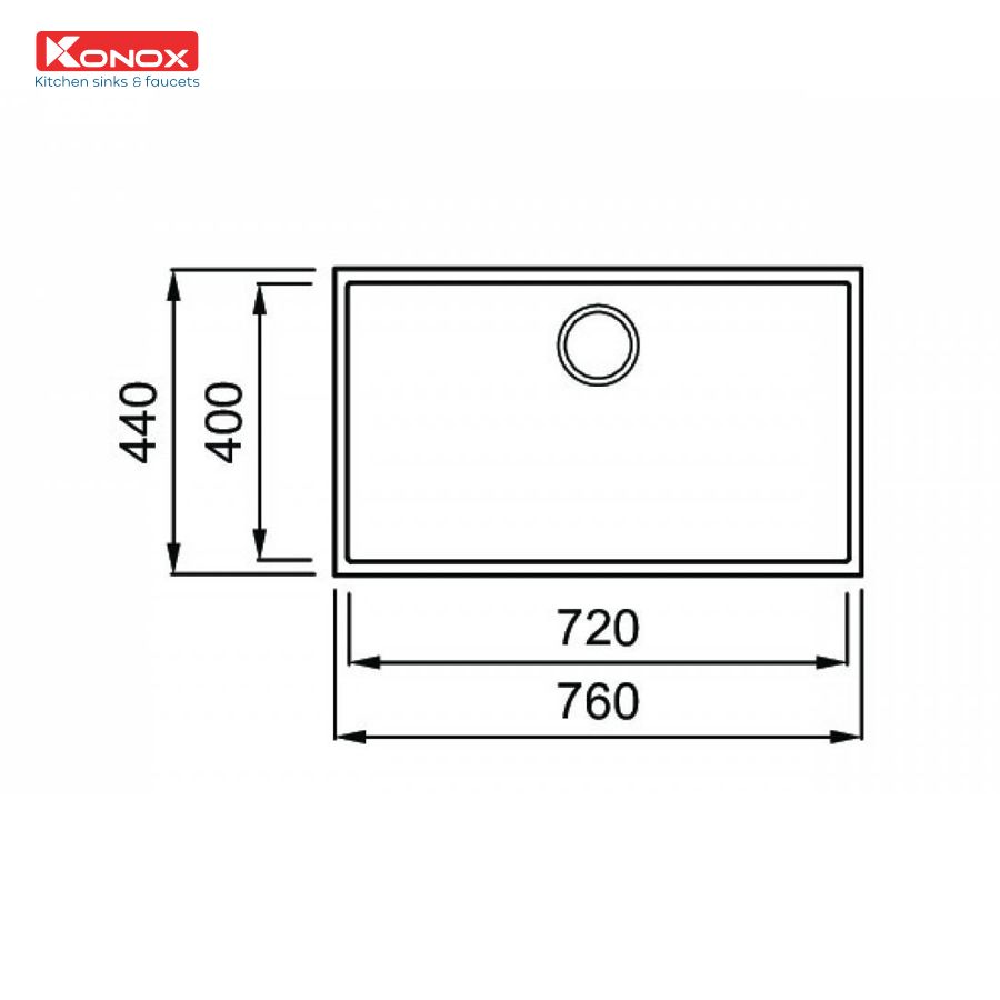 Chậu rửa bát Konox Granite Veloci 760S