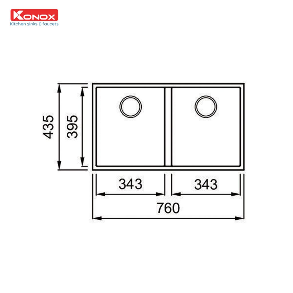 Chậu rửa bát Konox Granite Veloci 760D