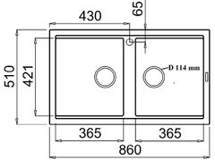 Chậu rửa bát KONOX PHOENIX 860