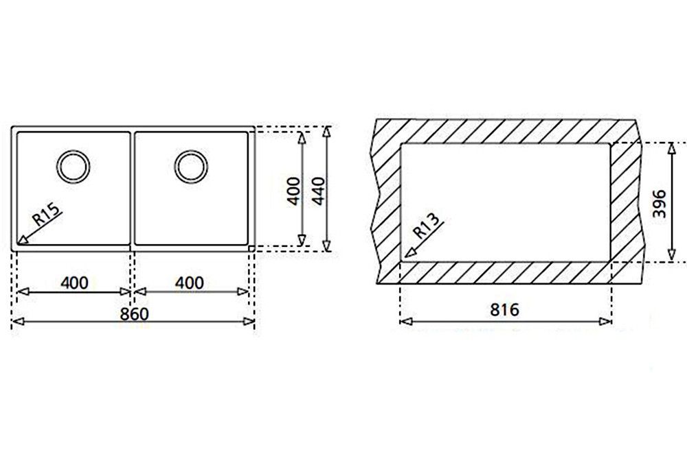 Chậu rửa bát Teka BE LINEA RS15 2B 740